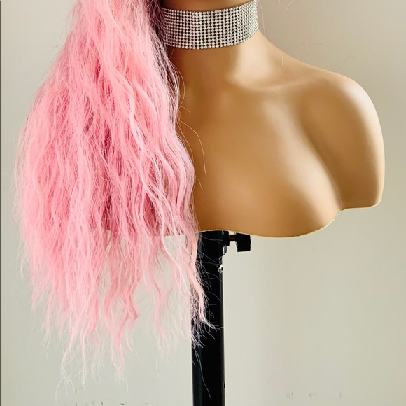 “Put On & Go” Pink iSynthetic Wig with Bangs for Events 💕 NO FURTHER DISCOUNT - Picture 4 of 11